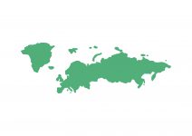 世界地域イラスト・ヨーロッパ・毛筆・緑