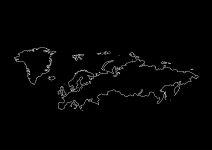 世界地域イラスト・ヨーロッパ・線画・黒