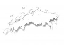 世界地域イラスト・ヨーロッパ・シャドウ・白
