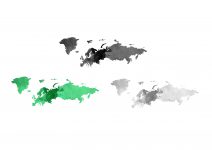 世界地域イラスト・ヨーロッパ・水彩・3色