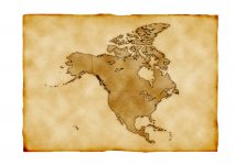 世界地域イラスト・北アメリカ・旧マップ