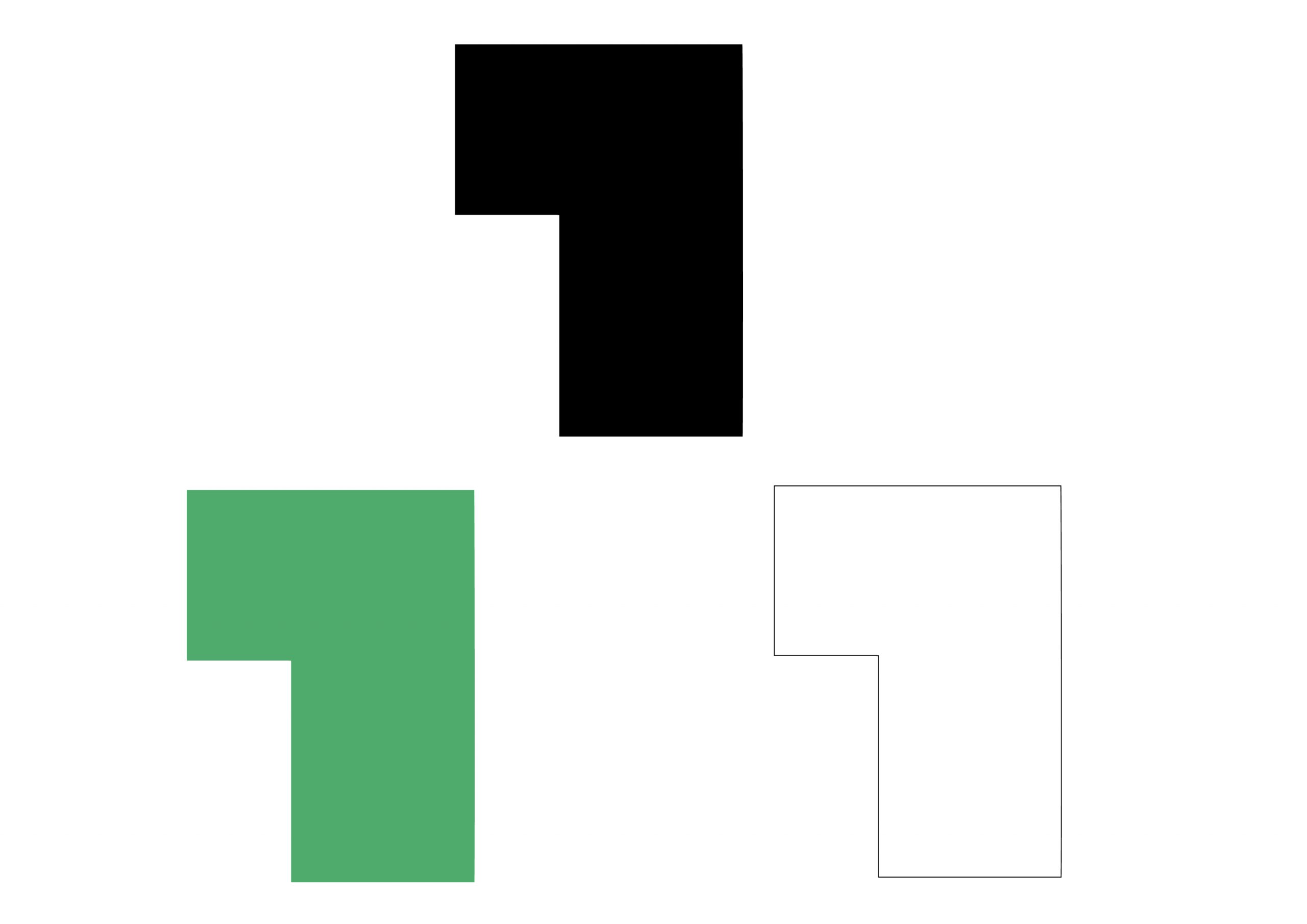 世界地図(北アメリカ)無料フリーイラスト｜簡易四角(3色)