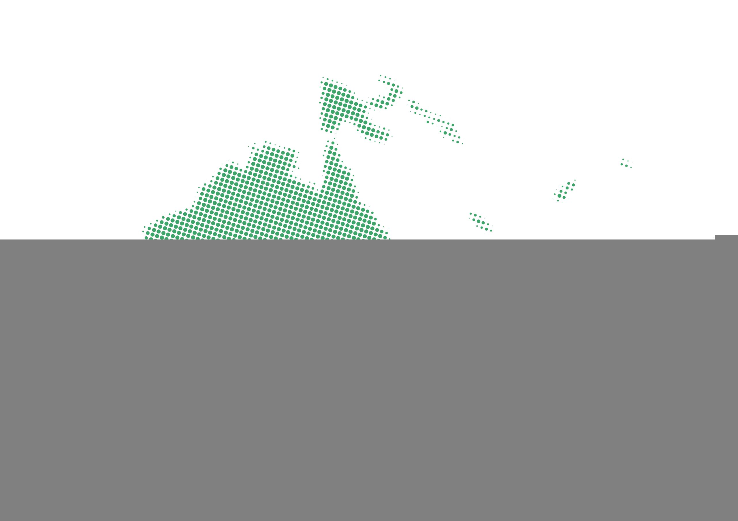 世界地図(オセアニア)無料フリーイラスト｜毛点(緑)