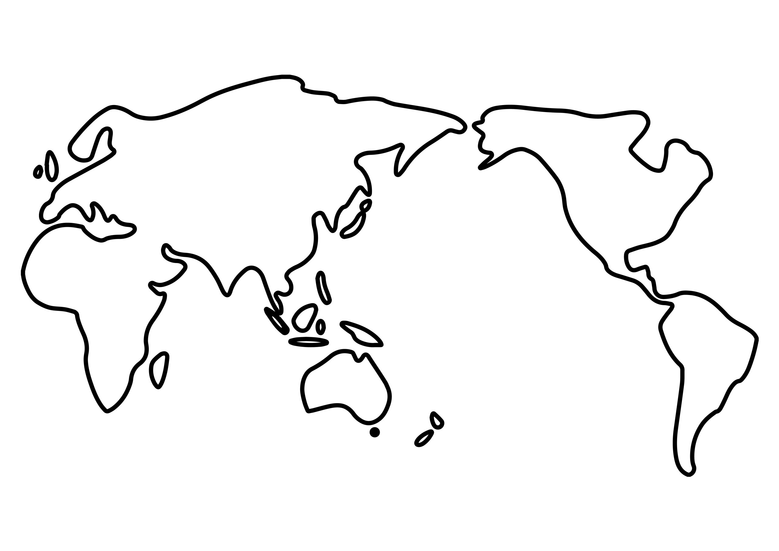 世界地図 全域 イラストを無料ダウンロード