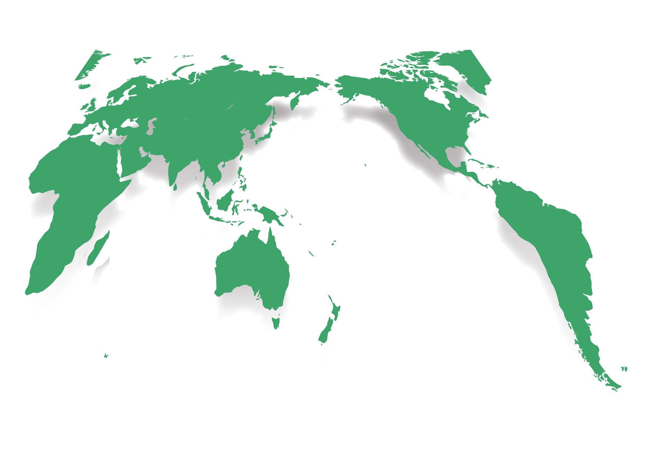 世界地図 全域 イラストを無料ダウンロード