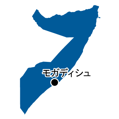 ソマリア連邦共和国無料フリーイラスト｜首都名(青)