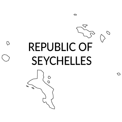セーシェル共和国無料フリーイラスト｜英語(白)