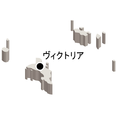 セーシェル共和国無料フリーイラスト｜首都名・立体(白)