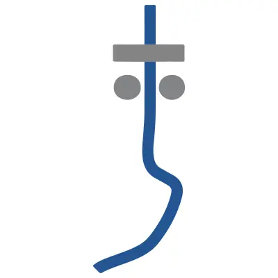 滝(小)の地図記号