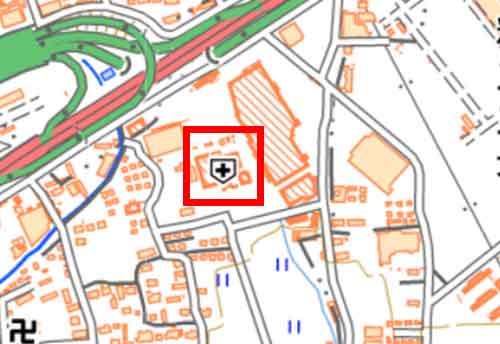地形図に描かれた地図記号 病院