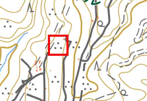 地形図に描かれた地図記号 茶畑