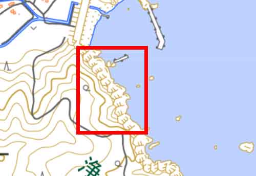 地形図に描かれた地図記号 岩崖