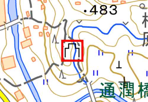 地形図に描かれた地図記号 城跡