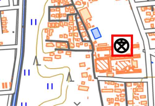「高等学校」の地図記号