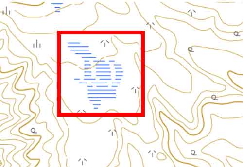 地形図に描かれた地図記号 湿地