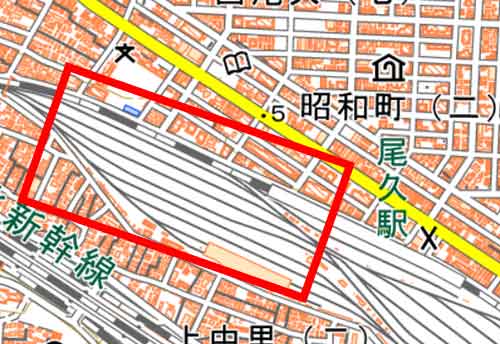 地形図に描かれた地図記号 側線
