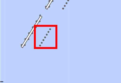 地形図に描かれた地図記号 水制