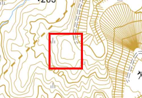 地形図に描かれた地図記号 主曲線