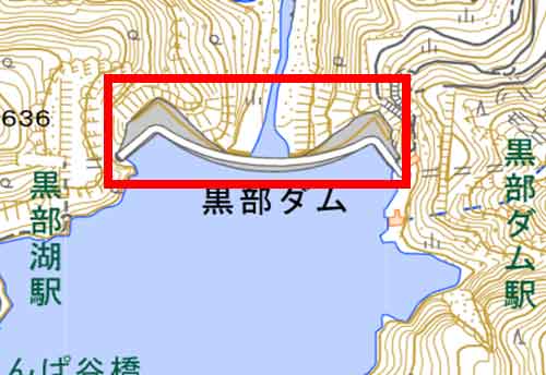 地形図に描かれた地図記号 ダム