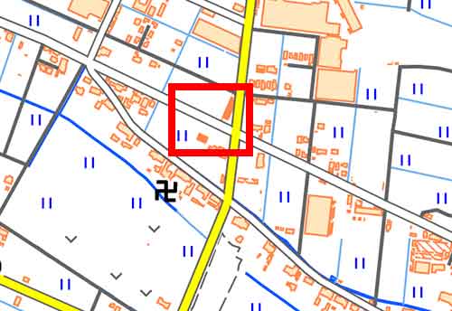 地形図に描かれた地図記号 独立建物（小）