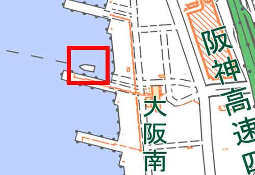 地形図に描かれた地図記号 フェリー