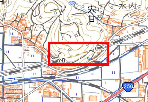 地形図に描かれた地図記号 トンネル