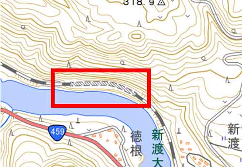地形図に描かれた地図記号 雪覆い等